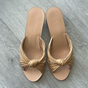 Loeffler Randall Olivia Tan Slip On Sandals